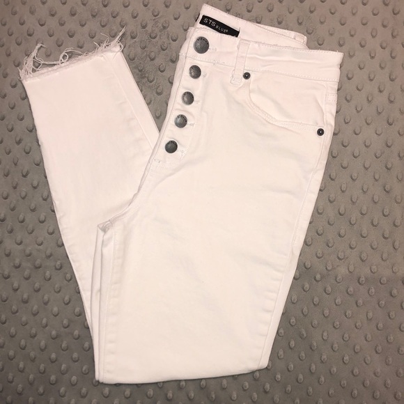 STS Blue Denim - WORN ONCE High Rise Crop Skinny White Jeans STS Blue Denim - WORN ONCE High Rise Crop Skinny White Jeans